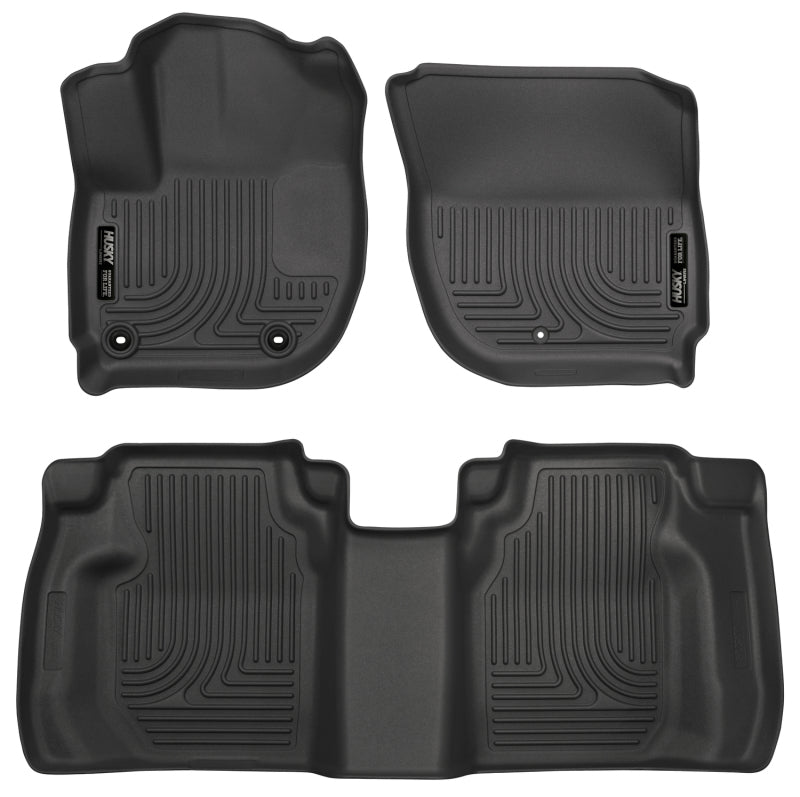 Husky Liners 15 Honda Fit Weatherbeater Black Front and Second Seat Floor Liners Husky Liners Floor Mats - Rubber AXOPROS