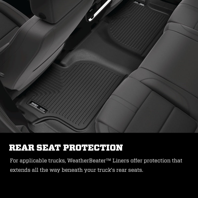 Husky Liners 16-22 Dodge Challenger (RWD) Front & Second Row Black Floor Liners Husky Liners Floor Mats - Rubber AXOPROS
