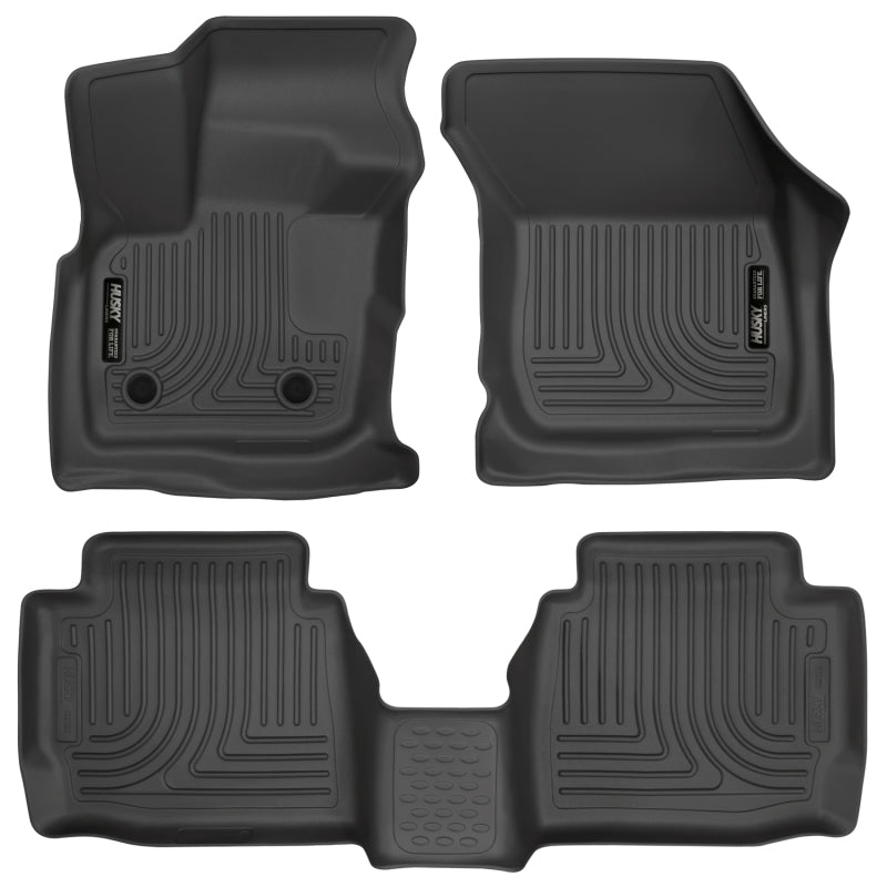 Husky Liners 17 Ford Fusion / 17 Lincoln MKZ Black Front and 2nd Row Floor Liners Husky Liners Floor Mats - Rubber AXOPROS