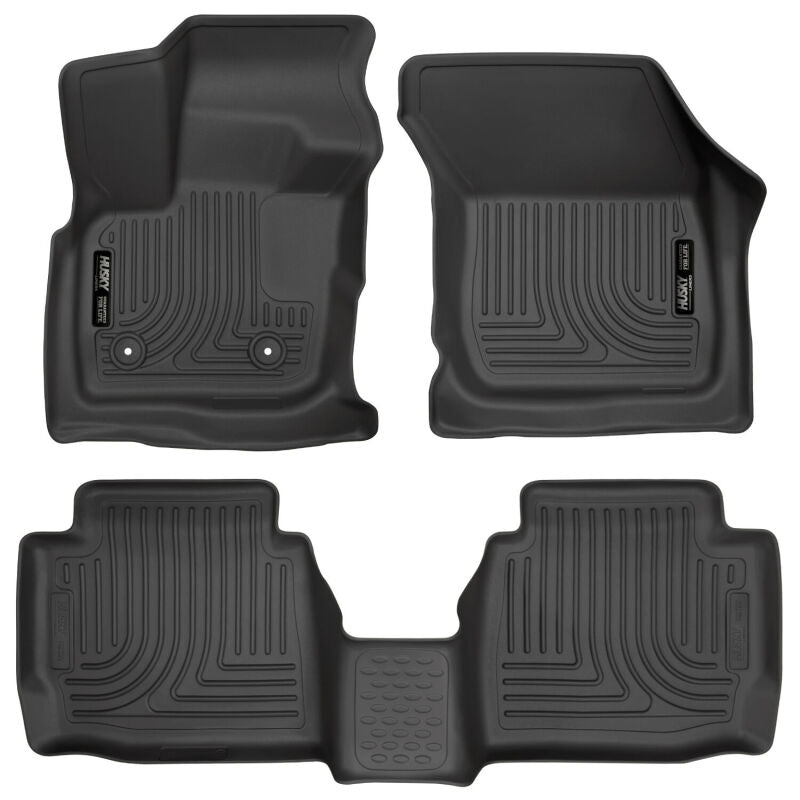 Husky Liners 17 Ford Fusion / 17 Lincoln MKZ Black Front and 2nd Row Floor Liners Husky Liners Floor Mats - Rubber AXOPROS