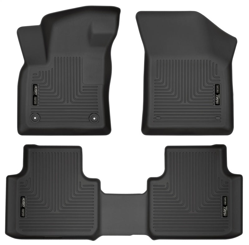 Husky Liners 18-19 Volkswagen Atlas Weatherbeater Black Front & 2nd Seat Floor Liners Husky Liners Floor Mats - Rubber AXOPROS