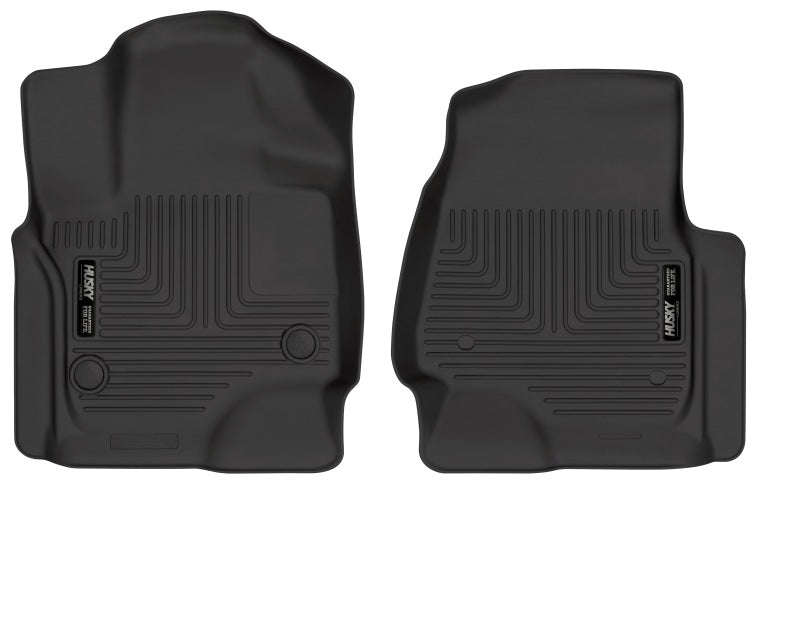 Husky Liners 18-22 Ford Expedition WeatherBeater Black Front Floor Liners Husky Liners Floor Mats - Rubber AXOPROS