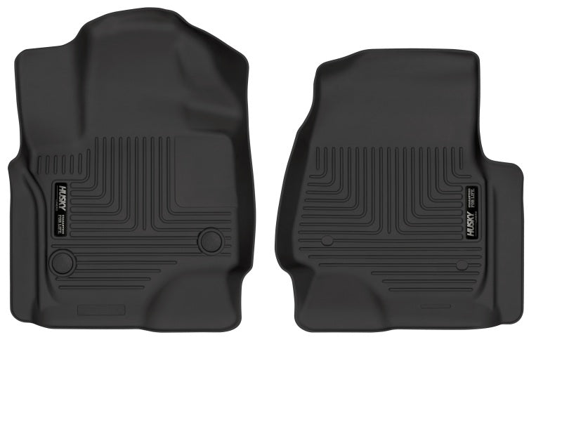 Husky Liners 18-22 Ford Expedition WeatherBeater Black Front Floor Liners Husky Liners Floor Mats - Rubber AXOPROS