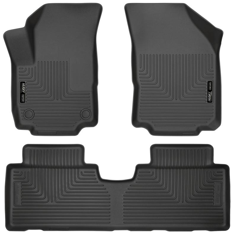 Husky Liners 18-23 GMC Terrain WeatherBeater Black Front & 2nd Seat Floor Liners Husky Liners Floor Mats - Rubber AXOPROS