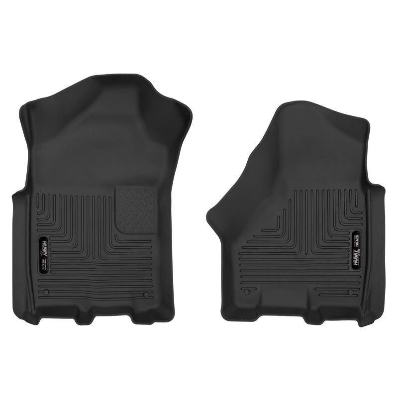 Husky Liners 19-22 Dodge Ram 2500/3500 CC/EC X-Act Contour Black Front Floor Liners Husky Liners Floor Mats - Rubber AXOPROS