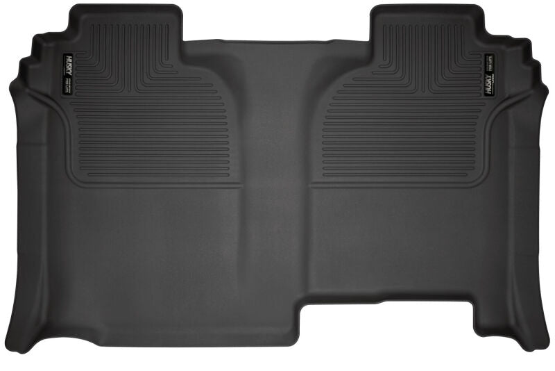 Husky Liners 19-23 Chevrolet Silverado 1500 CC WeatherBeater Black 2nd Row Floor Liners Husky Liners Floor Mats - Rubber AXOPROS