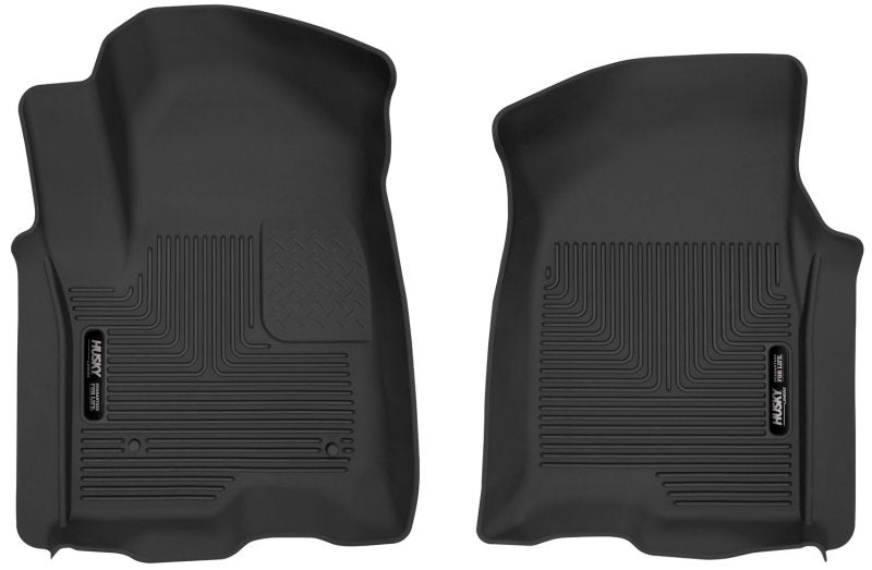 Husky Liners 19-23 Chevy Silverado 1500 Crew Cab/Double Cab X-Act Contour Front Black Floor Liners Husky Liners Floor Mats - Rubber AXOPROS
