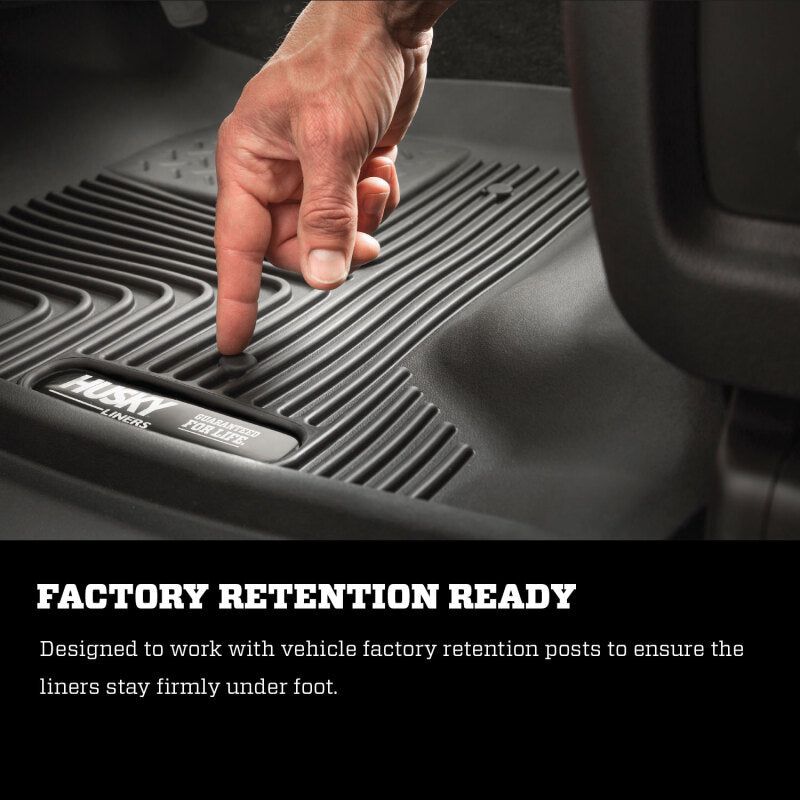 Husky Liners 19-24 JLU Jeep Wrangler 4 Door X-Act Contour Black Floor Liners (2nd Seat) Husky Liners Floor Mats - Rubber AXOPROS