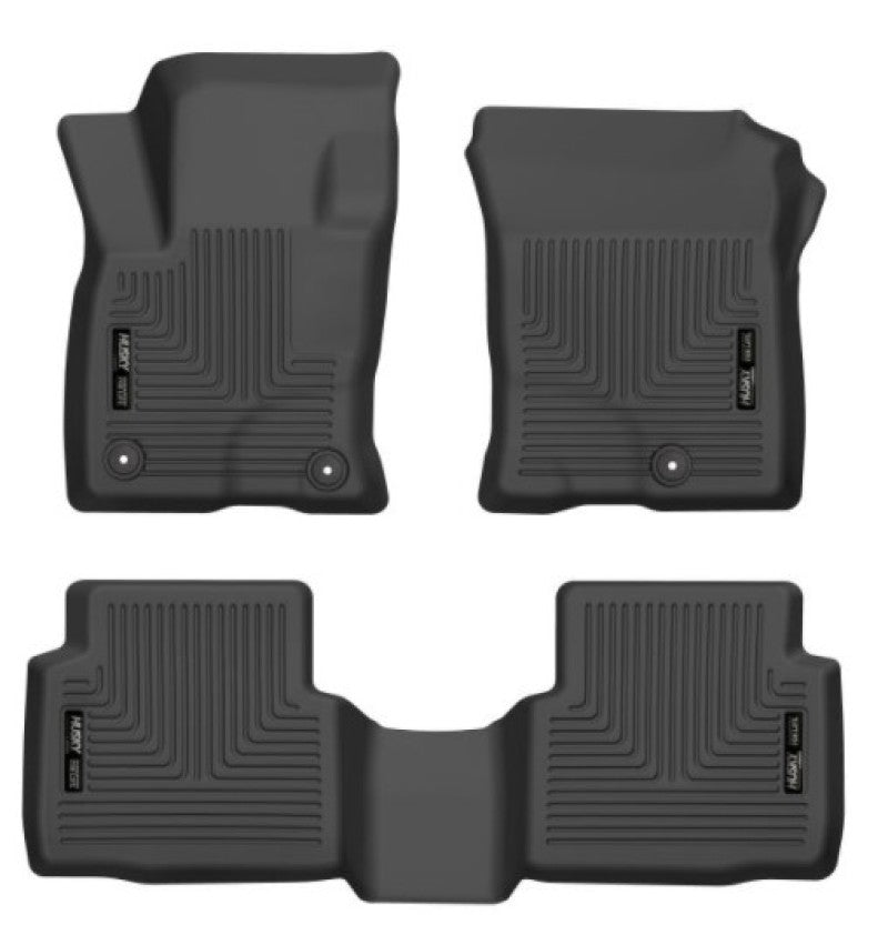Husky Liners 20-21 Ford Escape All Models Exc Hybrid Weatherbeater Front and 2nd Seat Liners - BLK Husky Liners Floor Mats - Rubber AXOPROS