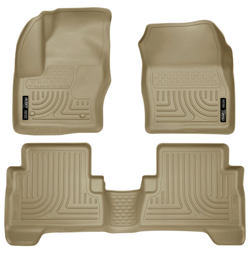 Husky Liners 2013 Ford Escape WeatherBeater Combo Tan Floor Liners Husky Liners Floor Mats - Rubber AXOPROS