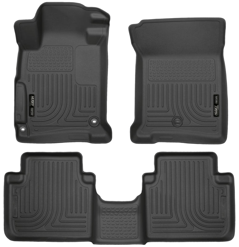 Husky Liners 2013 Honda Accord WeatherBeater Black Front & 2nd Seat Floor Liners (4-Door Sedan Only) Husky Liners Floor Mats - Rubber AXOPROS