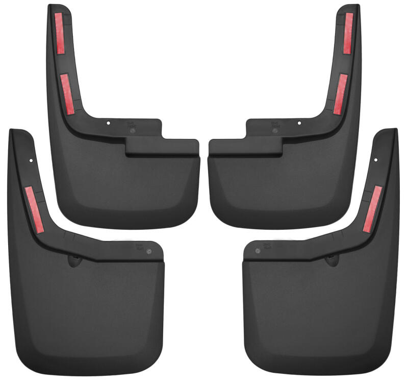 Husky Liners 2015-2017 Ford F-150 w/ OE Fender Flares Front and Rear Mud Guards - Black Husky Liners Mud Flaps AXOPROS