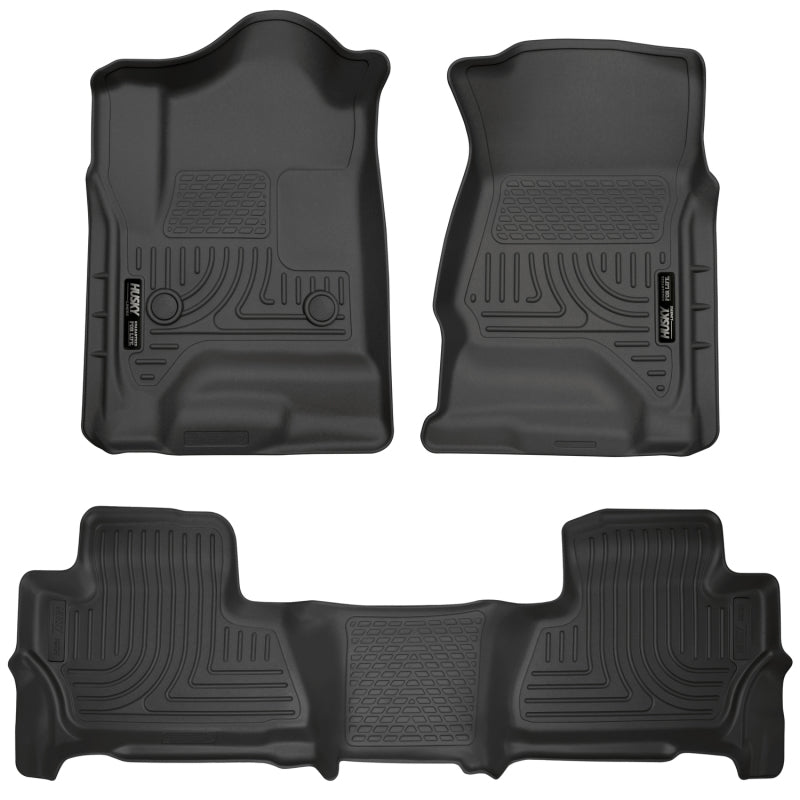 Husky Liners 2015 Chevy/GMC Suburban/Yukon XL WeatherBeater Combo Black Front&2nd Seat Floor Liners Husky Liners Floor Mats - Rubber AXOPROS