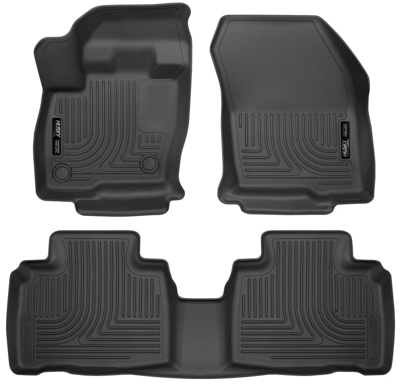 Husky Liners 2015 Ford Edge WeatherBeater Front & 2nd Row Combo Black Floor Liners Husky Liners Floor Mats - Rubber AXOPROS