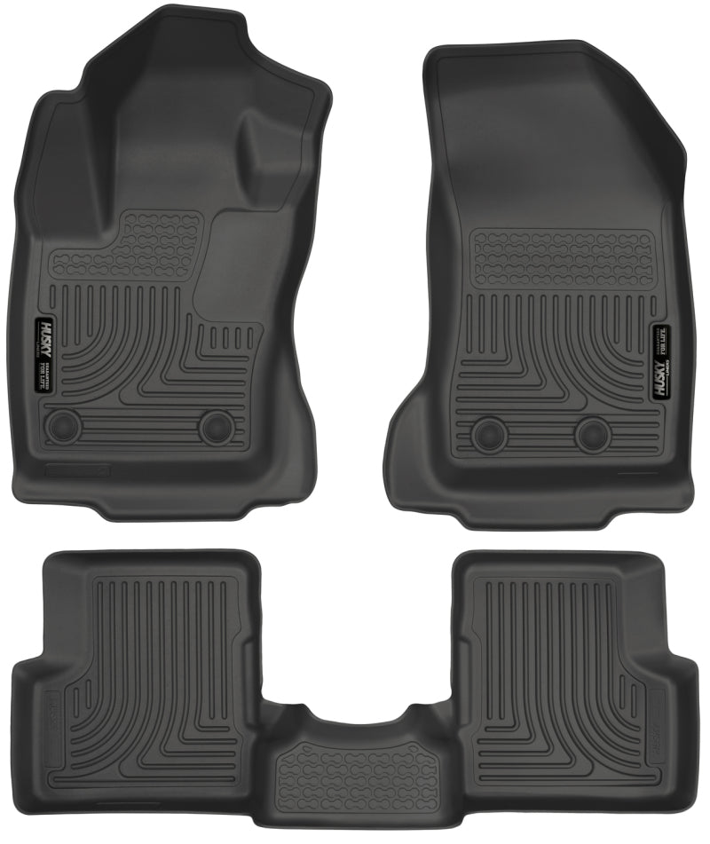 Husky Liners 2015 Jeep Renegade Weatherbeater Black Front and Second Row Floor Liners Husky Liners Floor Mats - Rubber AXOPROS