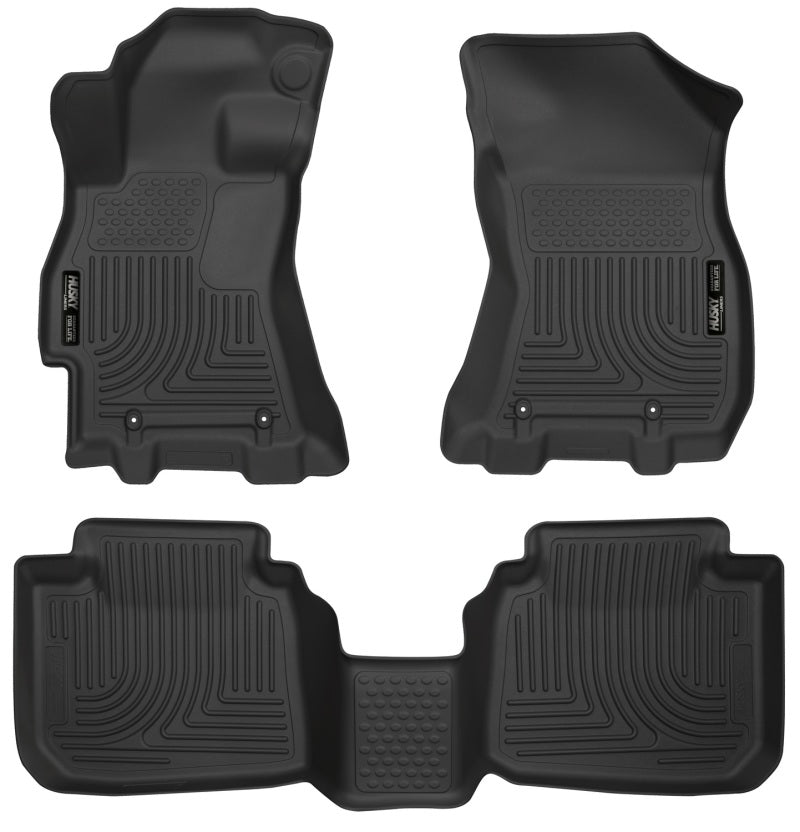 Husky Liners 2015 Subaru Legacy/Outback Weatherbeater Black Front & 2nd Seat Floor Liners Husky Liners Floor Mats - Rubber AXOPROS