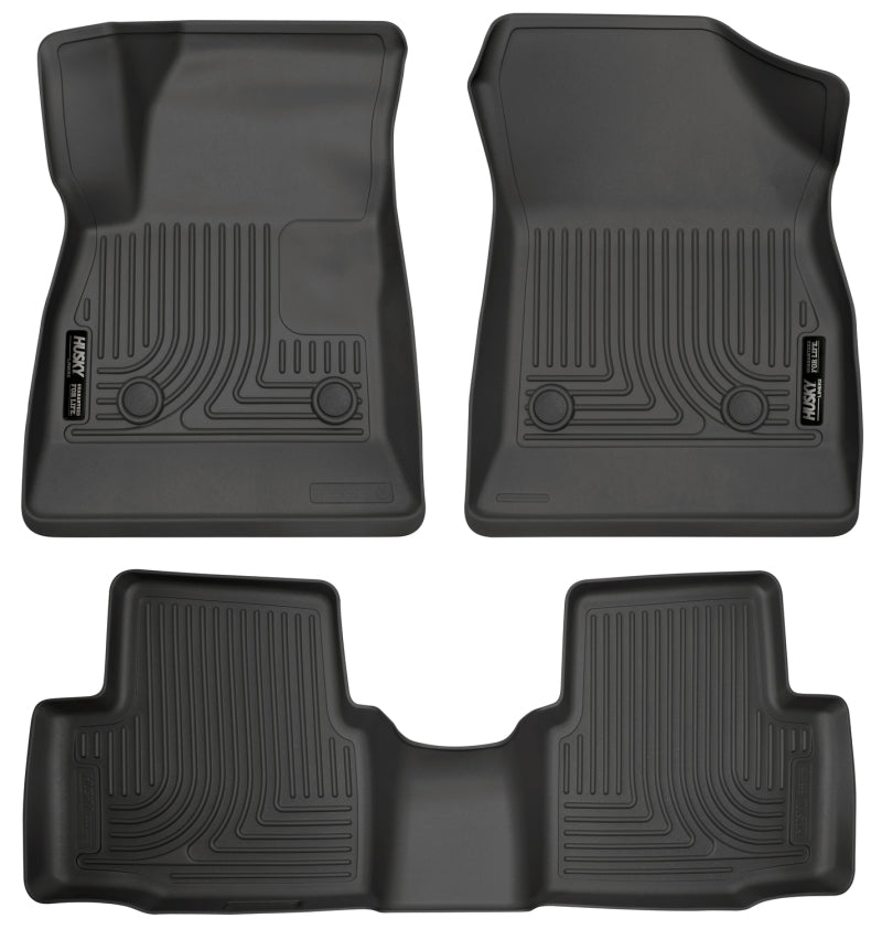 Husky Liners 2016-2017 Chevrolet Cruze WeatherBeater Combo Floor Liners - Black Husky Liners Floor Mats - Rubber AXOPROS