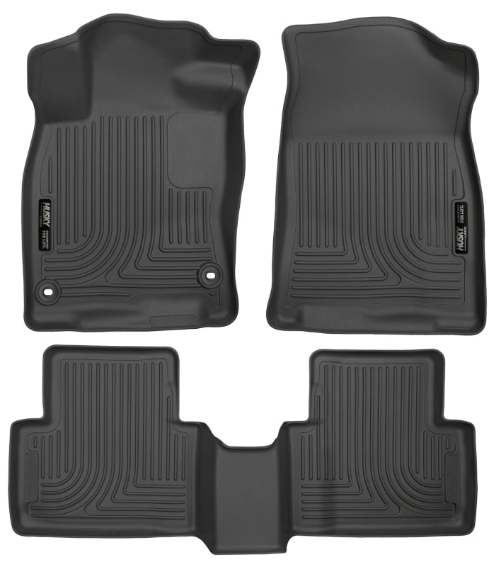 Husky Liners 2016 Honda Civic (4DR) WeatherBeater Combo Black Floor Liners Husky Liners Floor Mats - Rubber AXOPROS
