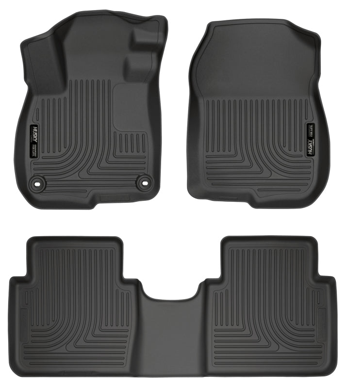 Husky Liners 2017 Honda CR-V Weatherbeater Black Front & 2nd Seat Floor Liners Husky Liners Floor Mats - Rubber AXOPROS
