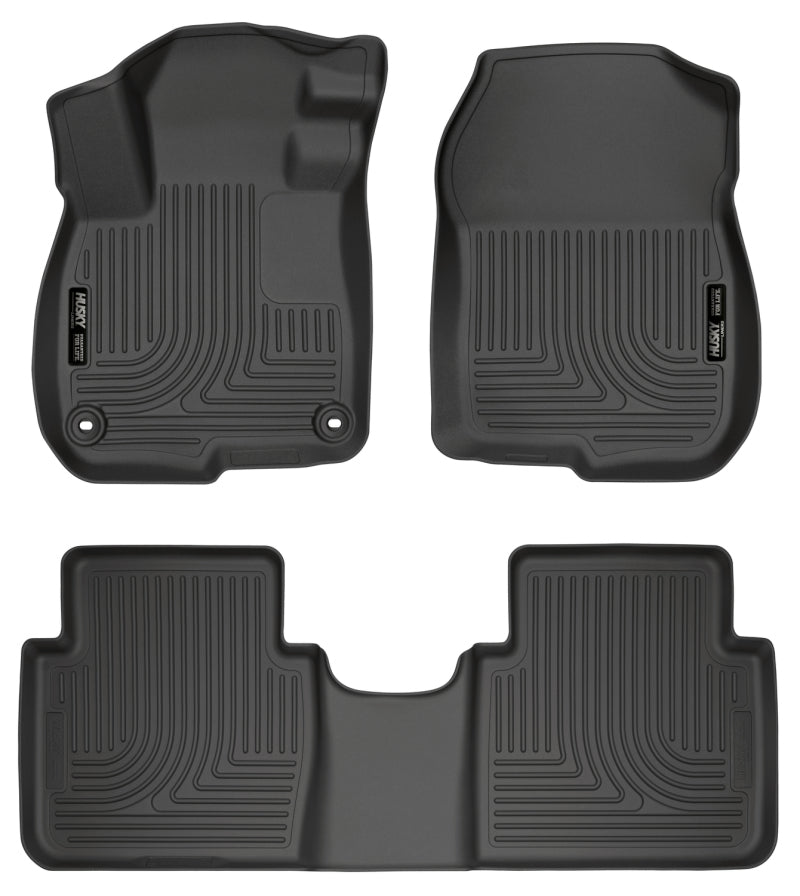 Husky Liners 2017 Honda CR-V Weatherbeater Black Front & 2nd Seat Floor Liners Husky Liners Floor Mats - Rubber AXOPROS