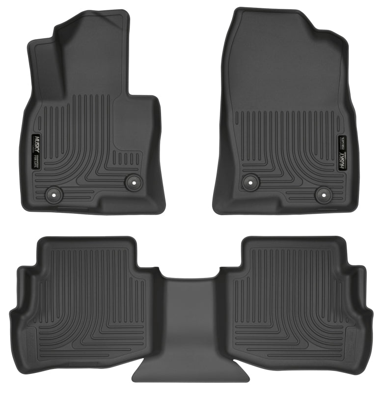 Husky Liners 2017 Mazda CX-9 WeatherBeater Floor Liner (Front and Second Rows) - Black Husky Liners Floor Mats - Rubber AXOPROS