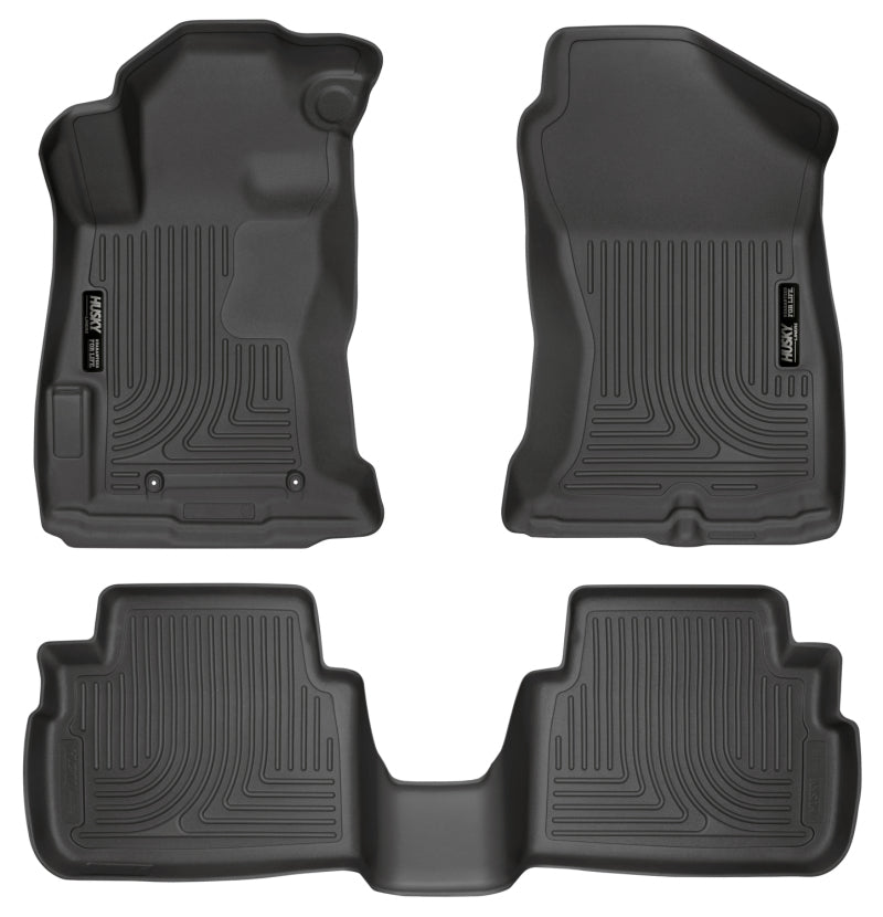 Husky Liners 2017 Subaru Impreza Weatherbeater Black Front & 2nd Seat Floor Liners Husky Liners Floor Mats - Rubber AXOPROS