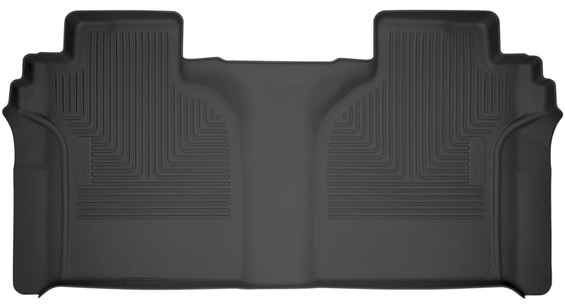 Husky Liners 2019 Chevrolet Silverado 1500 Crew Cab WeatherBeater Black 2nd Row Floor Liners Husky Liners Floor Mats - Rubber AXOPROS
