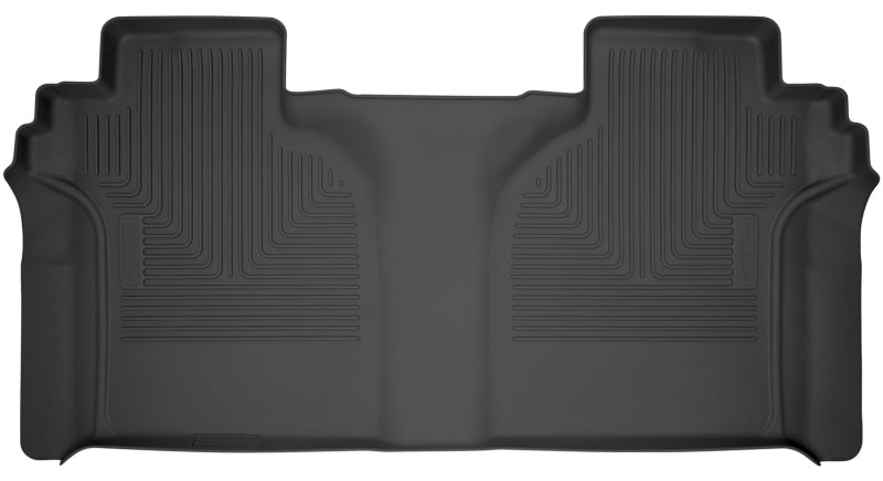 Husky Liners 2019 Chevrolet Silverado 1500 Crew Cab WeatherBeater Black 2nd Row Floor Liners Husky Liners Floor Mats - Rubber AXOPROS