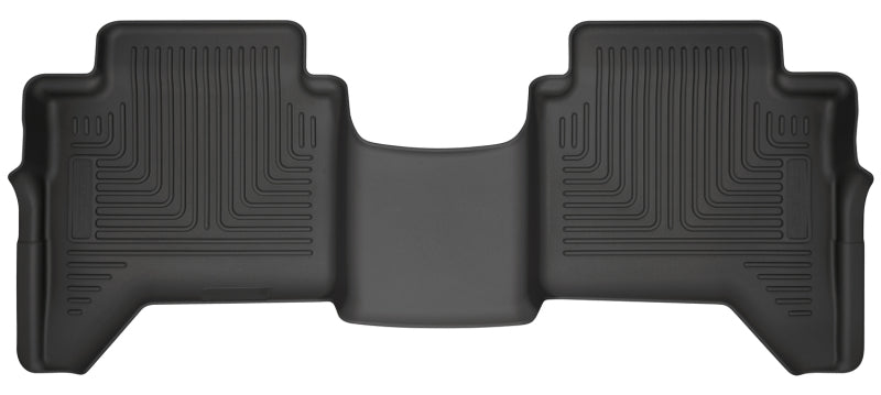 Husky Liners 2019 Ford Ranger SuperCrew WeatherBeater 2nd Row Black Floor Liners Husky Liners Floor Mats - Rubber AXOPROS