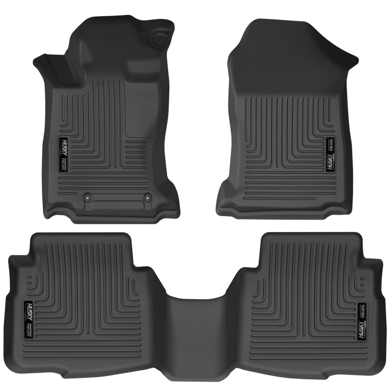 Husky Liners 2020 Subaru Legacy/Outback WeatherBeater Black Front & 2nd Seat Floor Liners Husky Liners Floor Mats - Rubber AXOPROS
