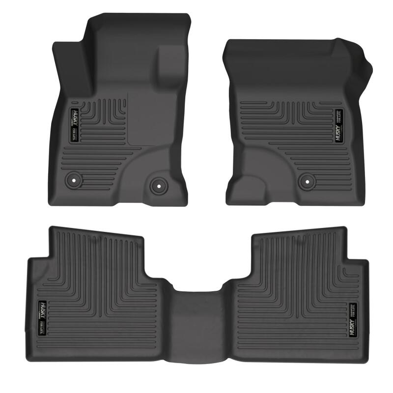 Husky Liners 2022 Ford Escape Hybrid Black Front & 2nd Seat Floor Liners Husky Liners Floor Mats - Rubber AXOPROS