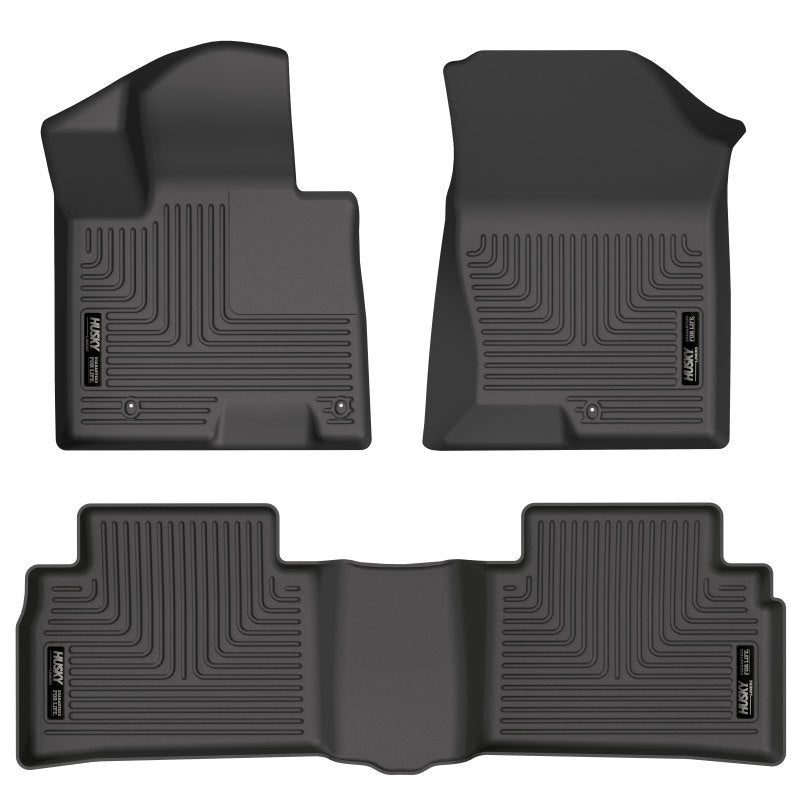 Husky Liners 2022 Hyundai Tucson Excl. Hybrid Weatherbeater Black Front & 2nd Seat Floor Liners Husky Liners Floor Mats - Rubber AXOPROS