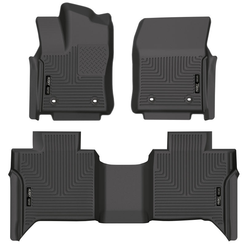 Husky Liners 2022 Toyota Tundra WeatherBeater CC CrewMax Front & 2nd Seat Floor Liner - Blk Husky Liners Floor Mats - Rubber AXOPROS