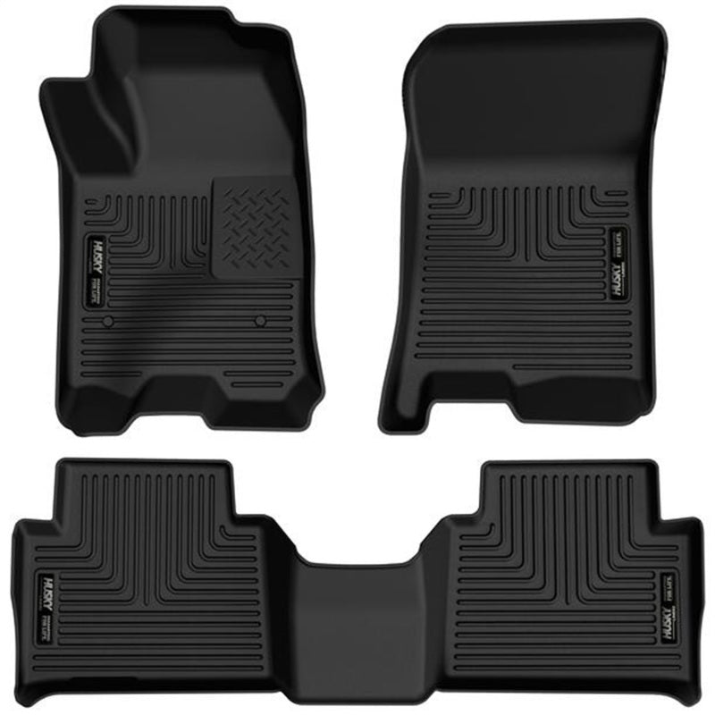 Husky Liners 2023 Chevrolet Colorado/GMC Canyon WeatherBeater Front & 2nd Seat Floor Liners - Black Husky Liners Floor Mats - Rubber AXOPROS
