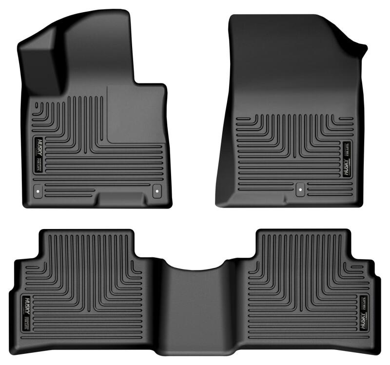 Husky Liners 2023 Kia Sportage WeatherBeater Front & 2nd Seat Floor Liners - Black Husky Liners Floor Mats - Rubber AXOPROS