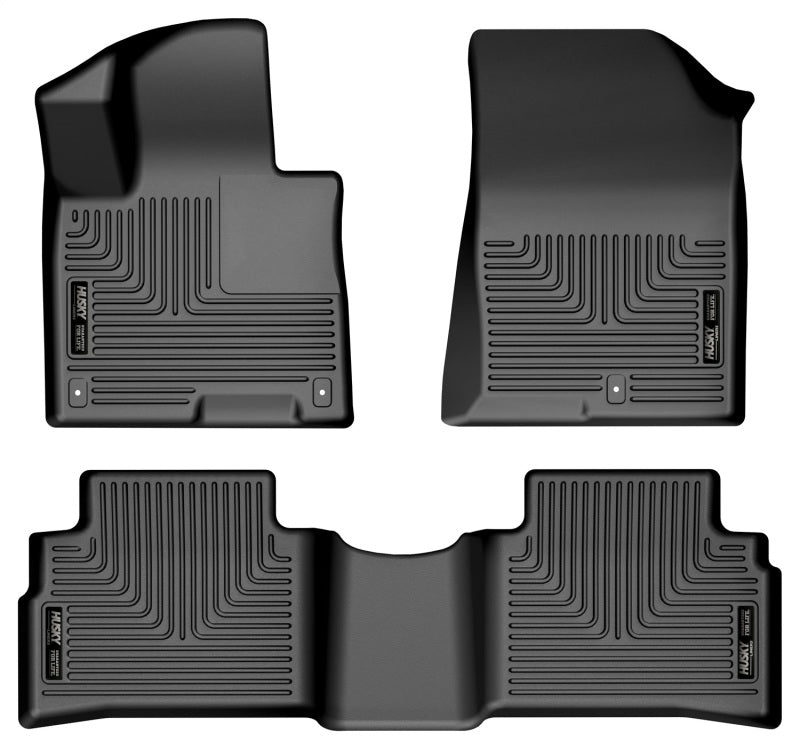 Husky Liners 2023 Kia Sportage WeatherBeater Front & 2nd Seat Floor Liners - Black Husky Liners Floor Mats - Rubber AXOPROS