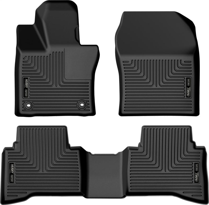 Husky Liners 2023 Toyota Prius Weatherbeater Black Front & 2nd Seat Floor Liners Husky Liners Floor Mats - Rubber AXOPROS