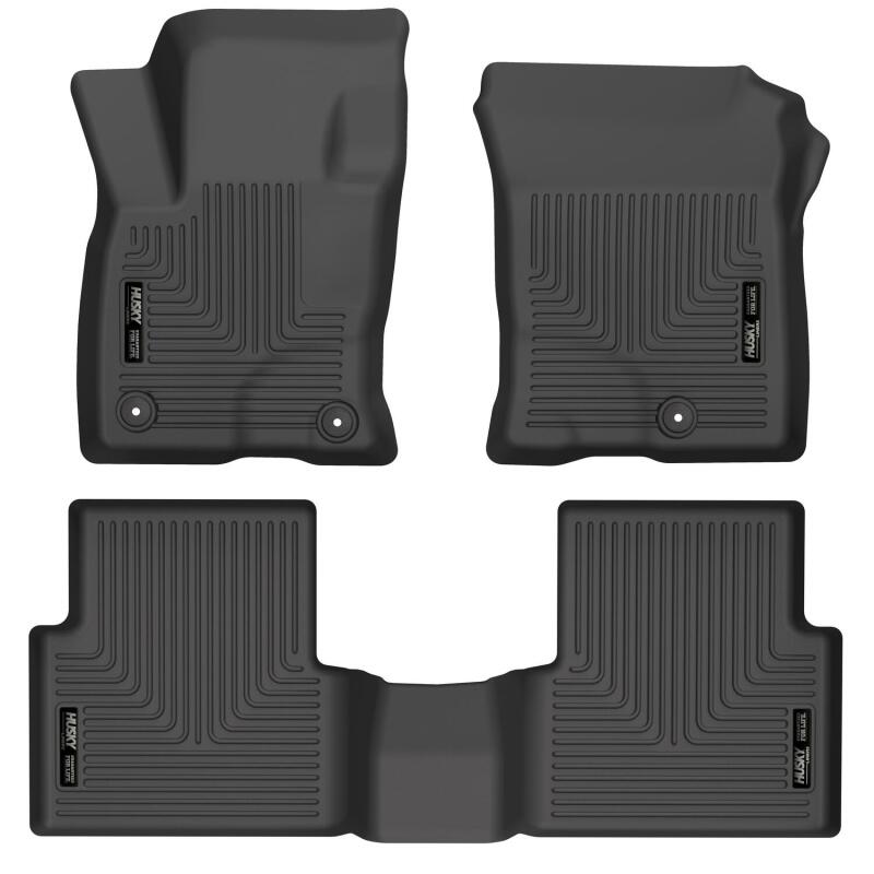 Husky Liners 21-22 Ford Bronco Sport WeatherBeater Front & 2nd Seat Floor Liners (Black) Husky Liners Floor Mats - Rubber AXOPROS