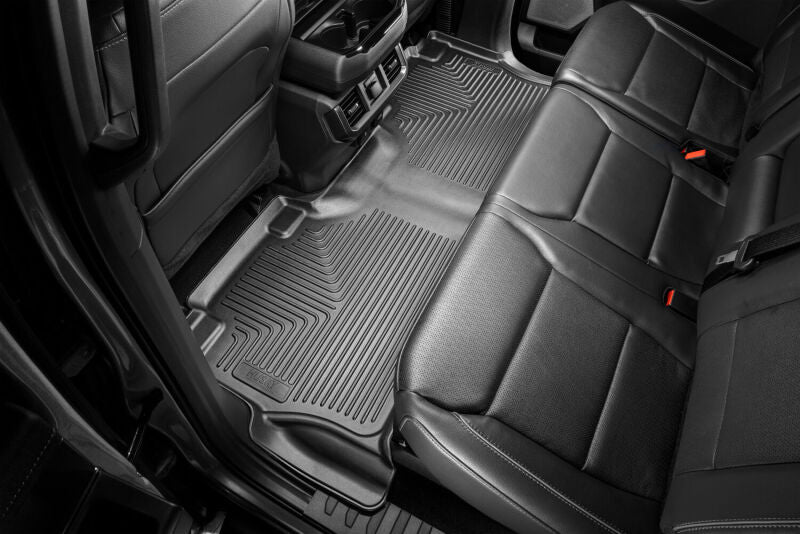 Husky Liners 21-23 Ford F-150 CC SC X-Act Contour Front & Second Row Seat Floor Liners - Black Husky Liners Floor Mats - Rubber AXOPROS