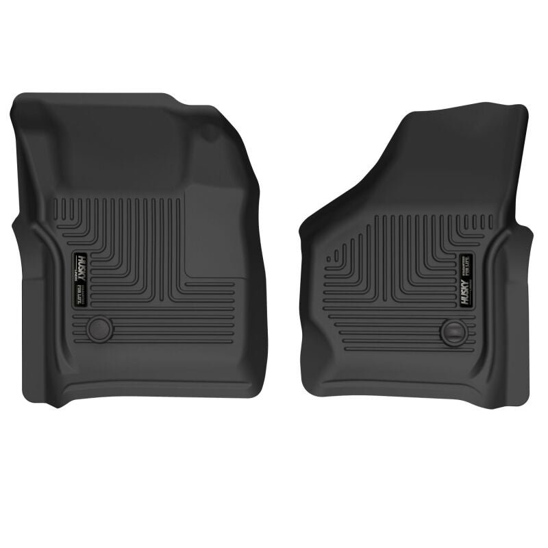 Husky Liners 99-07 Ford F-250 Super Duty Crew Cab X-act Contour Front Floor Liners (Black) Husky Liners Floor Mats - Rubber AXOPROS