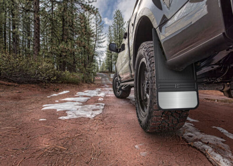 Husky Liners Universal 12in Wide Black Rubber Front Mud Flaps w/o Weight Husky Liners Mud Flaps AXOPROS