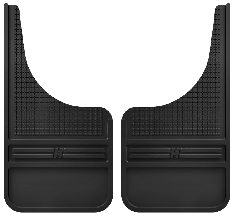 Husky Liners Universal 12in Wide Black Rubber Front Mud Flaps w/o Weight Husky Liners Mud Flaps AXOPROS