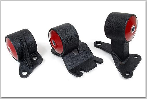 Innovative 90-93 Integra B-Series Black Steel Mounts 75A Bushings Innovative Mounts Engine Mounts AXOPROS