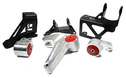 Innovative 92-95 Civic K-Series Silver Aluminum Mounts 75A Bushings (Not K24 Trans) Innovative Mounts Engine Mounts AXOPROS