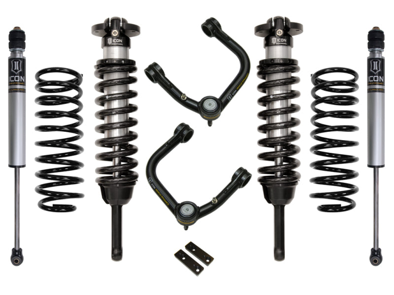 ICON 2010+ Toyota FJ/4Runner 0-3.5in Stage 2 Suspension System w/Tubular Uca ICON Coilovers AXOPROS