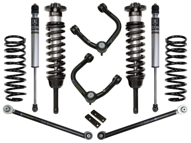 ICON 2010+ Toyota FJ/4Runner 0-3.5in Stage 3 Suspension System w/Tubular Uca ICON Coilovers AXOPROS