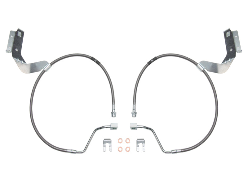 ICON 2017+ Ford F-250/F-350 Front 2.5in Extended SS Brake Line Kit ICON Brake Line Kits AXOPROS