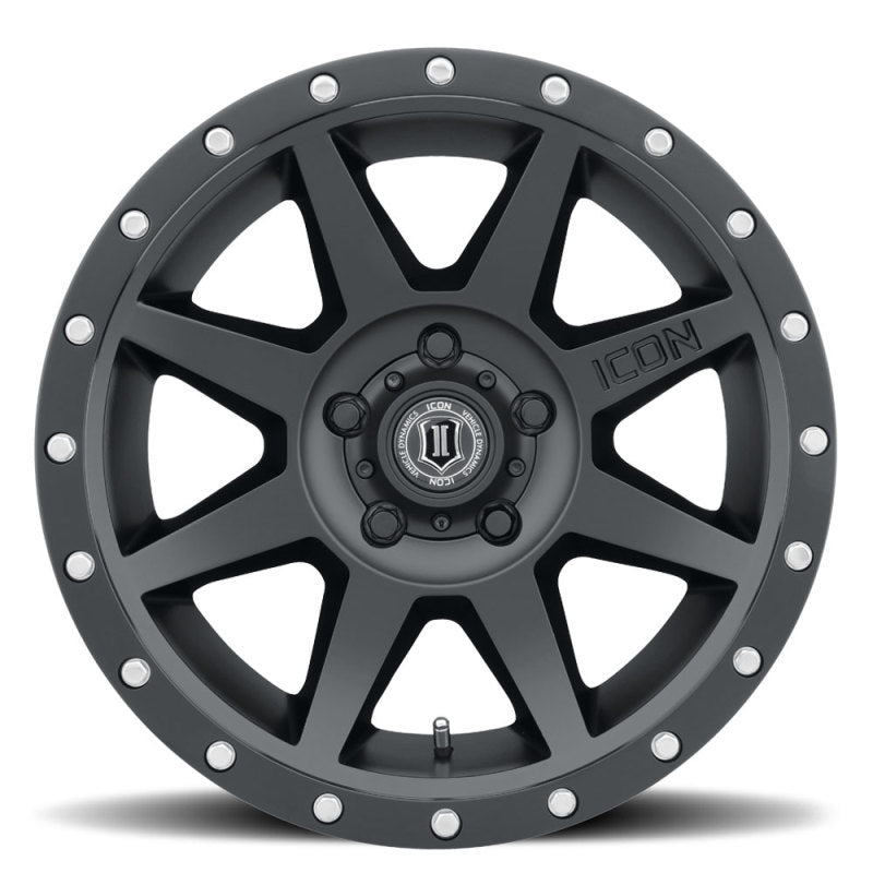ICON Rebound 17x8.5 5x5.5 0mm Offset 4.75in BS Satin Black Wheel ICON Wheels - Cast AXOPROS