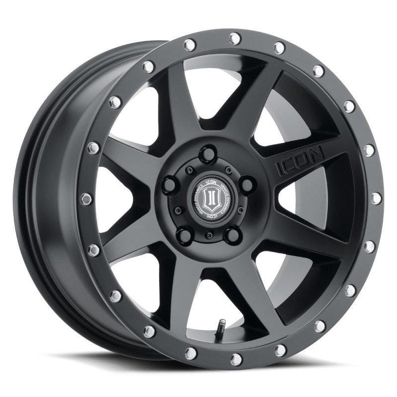 ICON Rebound 17x8.5 5x5.5 0mm Offset 4.75in BS Satin Black Wheel ICON Wheels - Cast AXOPROS