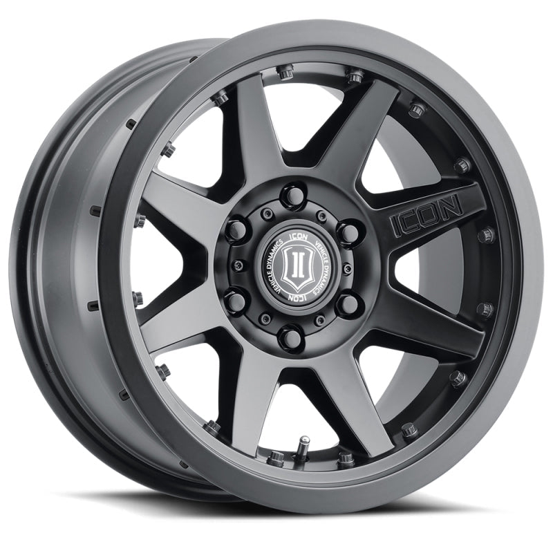 ICON Rebound Pro 17x8.5 5x5 -6mm Offset 4.5in BS 71.5mm Bore Satin Black Wheel ICON Wheels - Cast AXOPROS